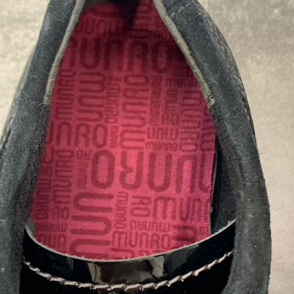 MUNRO Women's Extra Wide Black Mixed Media Kellee Lace-Up Sneakers SZ 6WW - Picture 6 of 9